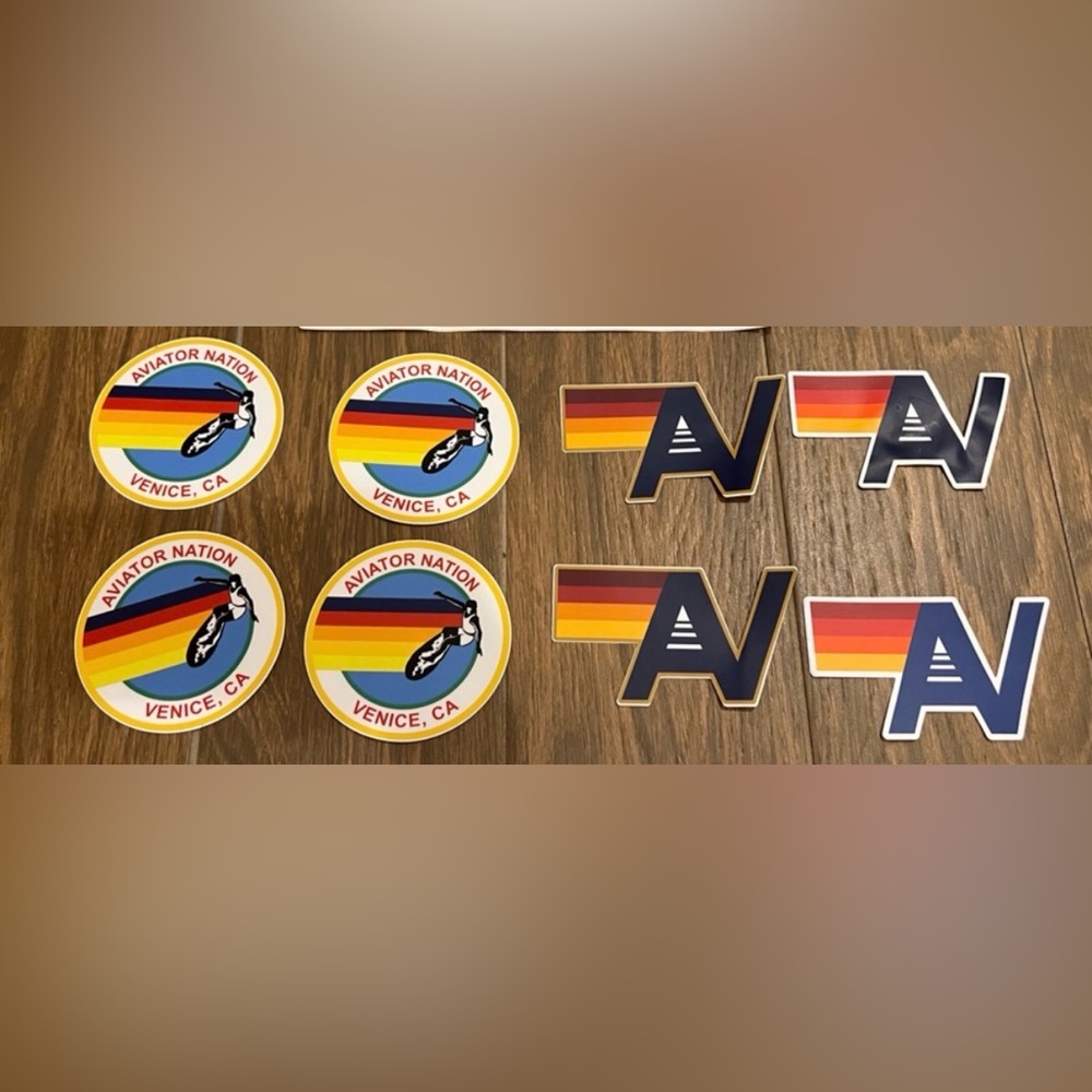 Aviator Nation Rainbow Logo Sticker Pack